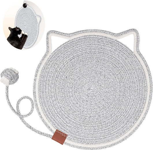 Rascador Circular para Gatos de Cuerda Natural - Protector de Muebles