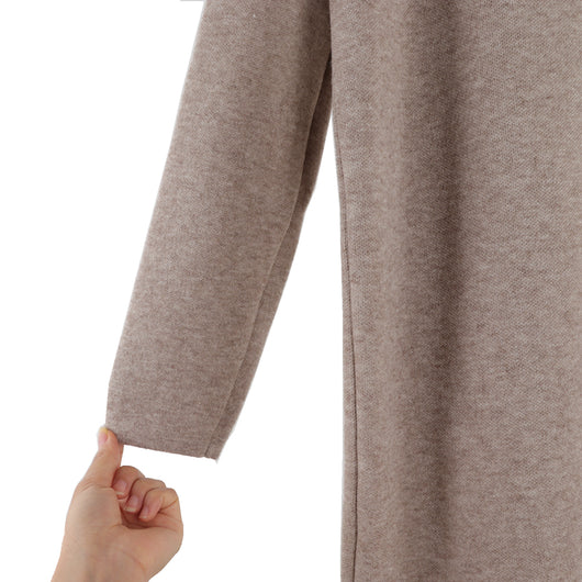 Vestido Suéter Largo de Cuello Alto para Otoño e Invierno - Image 22