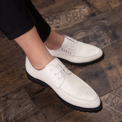 Zapatos de Cuero Blanco Estilo Británico para Hombre - Calzado Ejecutivo Premium - Image 11
