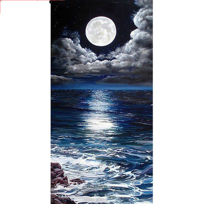 Cuadro de Diamantes Tema Luna 5D - Mosaico Marino con Cuentas Cuadradas o Redondas - Image 6