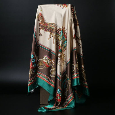 Pañoleta Cuadrada de Seda Simulada - Accesorio Versátil para Cualquier Estilo - Image 14
