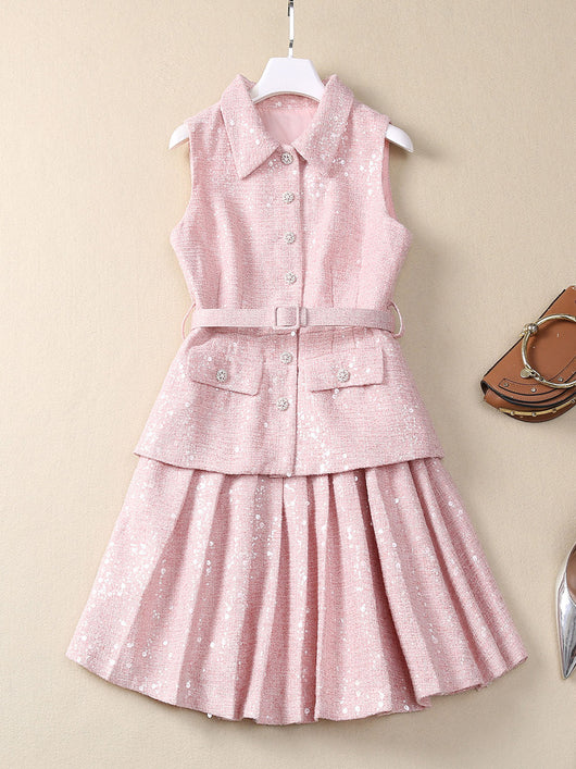 Vestido Corto Elegante con Lentejuelas y Volantes - Image 17