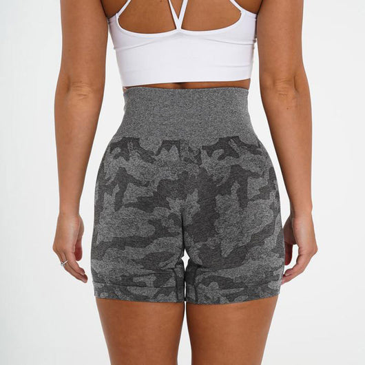 Shorts Deportivos Mujer Camuflaje Jacquard sin Costuras - Image 13