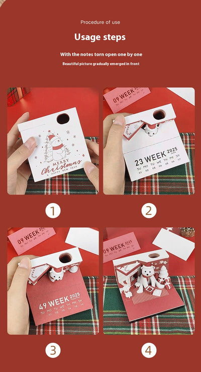 Calendario Navideño 3D con Papel Troquelado y Notas - Image 14