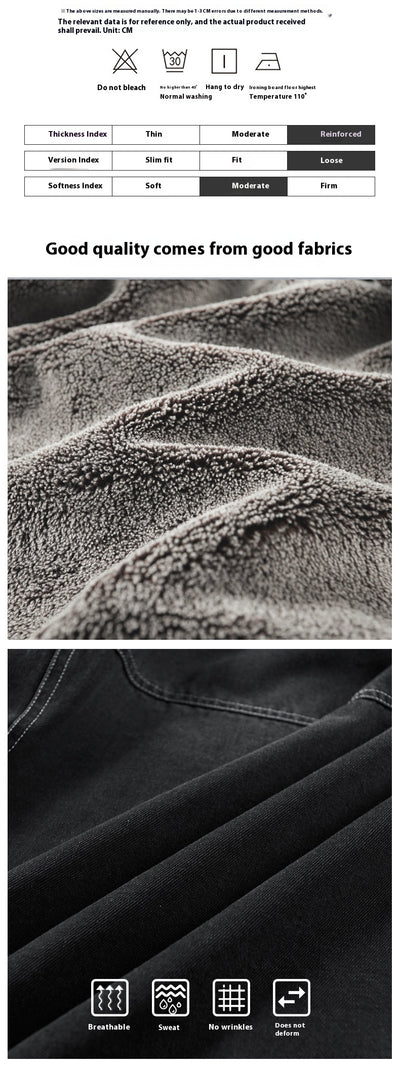 Sudadera de Mezclilla Forrada en Polar - Abrigo Grueso y Cálido para Hombre - Image 9