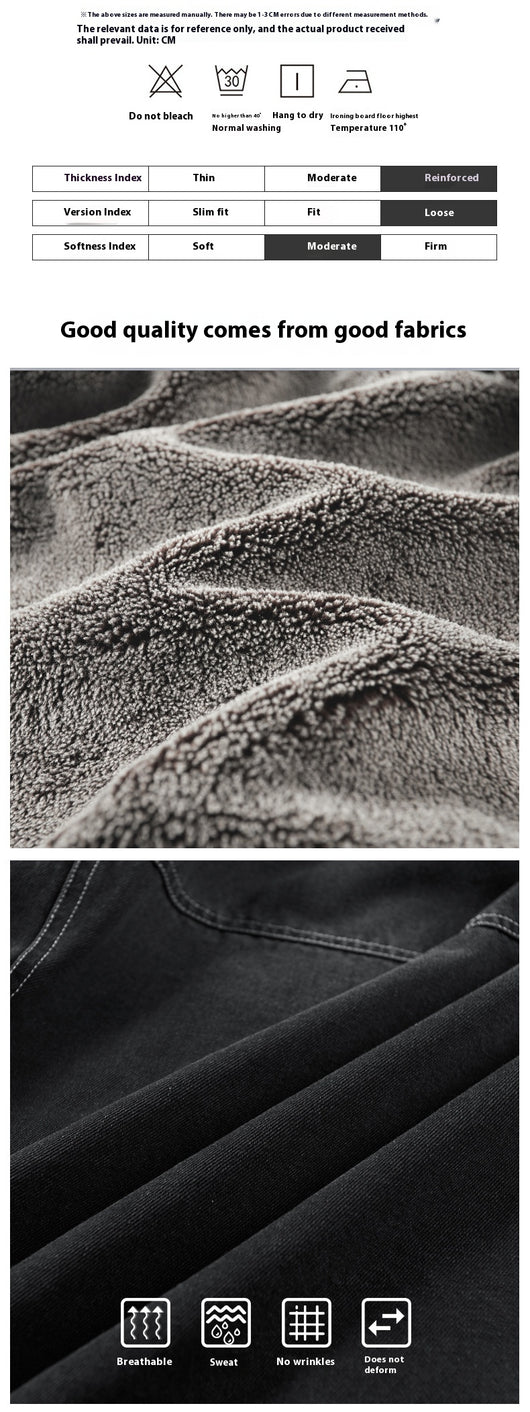 Sudadera de Mezclilla Forrada en Polar - Abrigo Grueso y Cálido para Hombre - Image 9