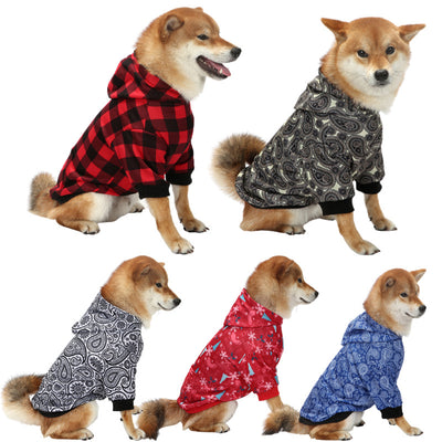 Suéter Abrigo para Perro Navideño Cuadriculado con Capucha Térmica - Image 9