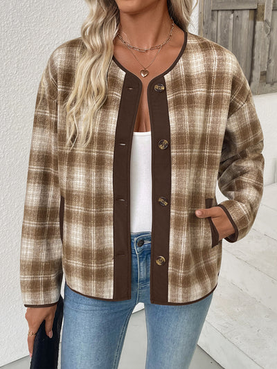 Cardigan de Cuadros para Mujer - Chaqueta Casual Versátil - Image 13