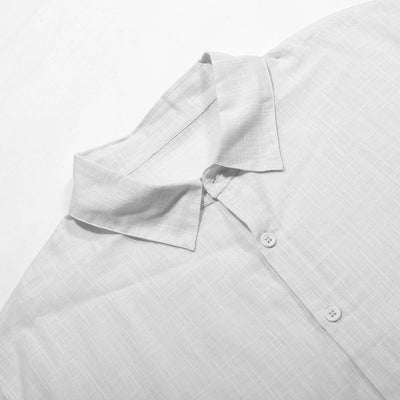Camisa de Lino con Solapa Manga Corta para Hombre - Image 21