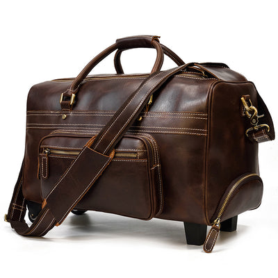 Maletín de Cuero Genuino Vintage para Viajes - Bolsa Retro Estilo Ejecutivo - Image 7