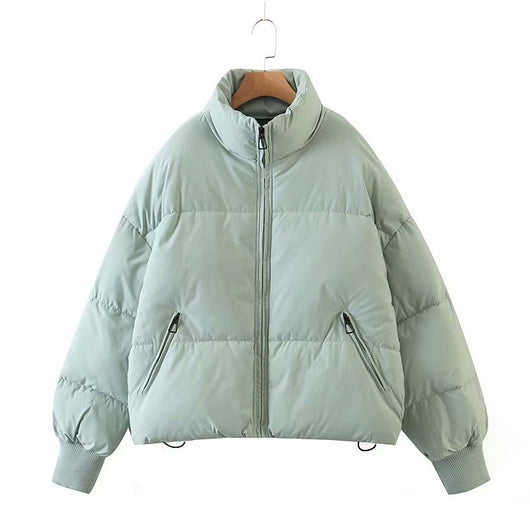 Chaqueta Acolchada Urban Leisure con Cuello Parado para Mujer - Image 9