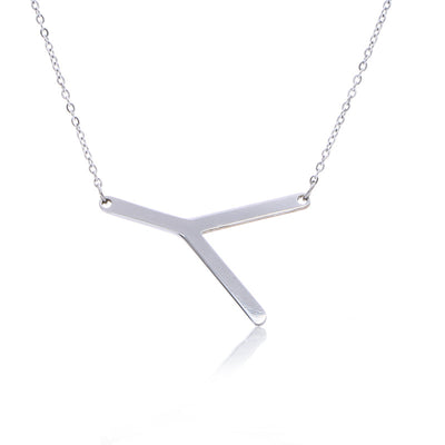 Collar Inicial Acero Inoxidable Chapado en Oro Rosa - Image 79