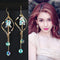 Aretes de Cristal Ondulado Largo