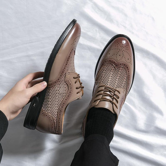 Zapatos de Cuero Transpirables para Hombre - Estilo Formal Ejecutivo