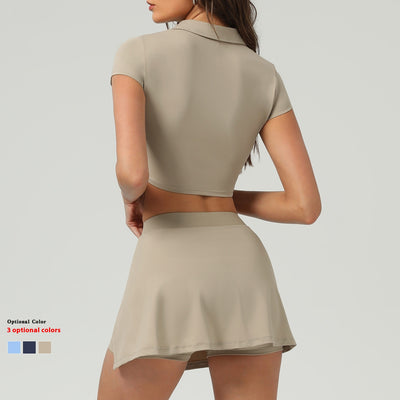 Conjunto Deportivo Mujer: Short y Falda Pantalón Anti-Transparencia - Image 3