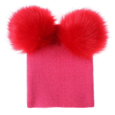 Gorro Infantil Mikkie Fur con Dos Pompones - Gorro de Punto Cálido - Image 4