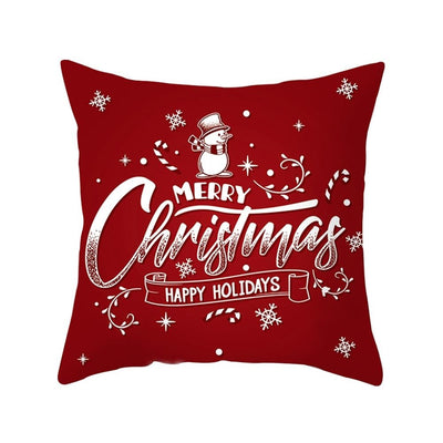 Funda de Almohada Navideña con Diseño de Ciervo y Patrón Geométrico - Image 36