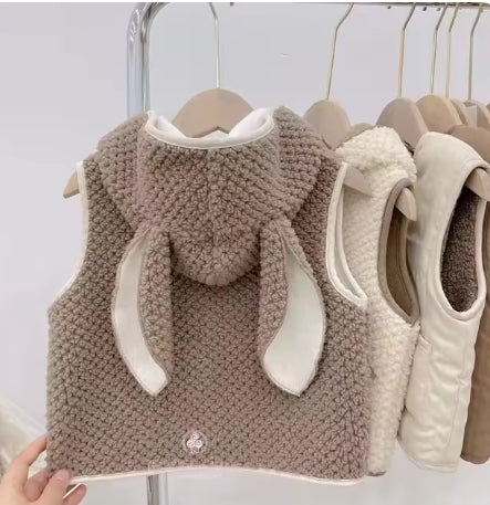Chaleco con Capucha de Lana de Cordero - Abrigo Elegante y Versátil - Image 2