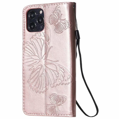 Funda de Cuero para Teléfono con Mariposa Prensada - Image 41