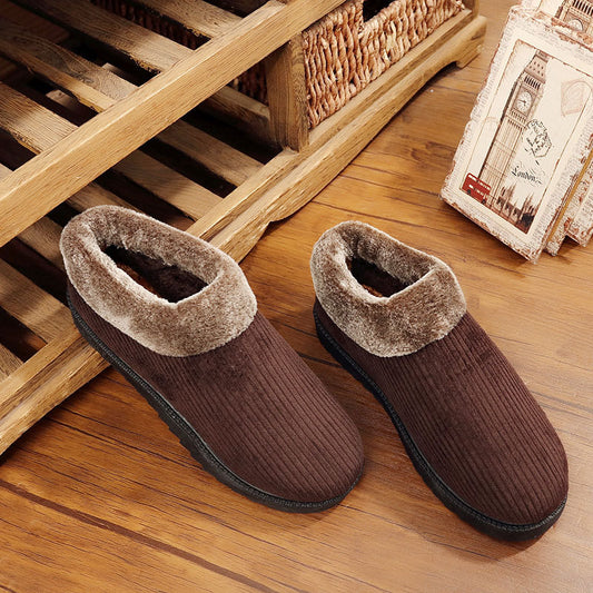 Botas Cálidas de Algodón para Hombre - Zapatos Casuales de Invierno con Forro Grueso