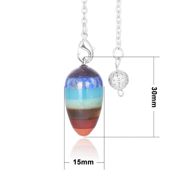 Péndulo de Lapislázuli con Chakras Equilibrados