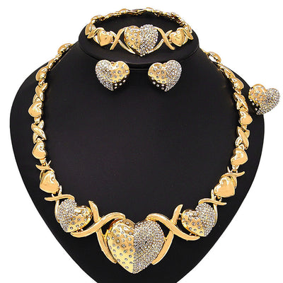 Conjunto de Joyería en Aleación de Zinc: Collar, Aretes, Pulsera y Anillo - Image 12