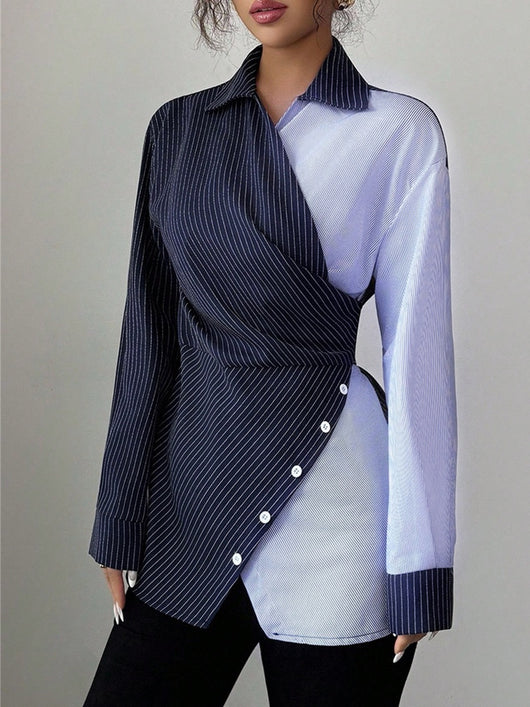 Traje Ejecutivo con Contraste: Camisa Manga Larga y Pantalón Recto - Image 8