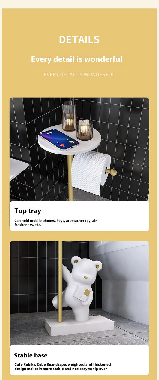 Cubo Decorativo Organizador con Diseño de Osito para Estantes - Image 13