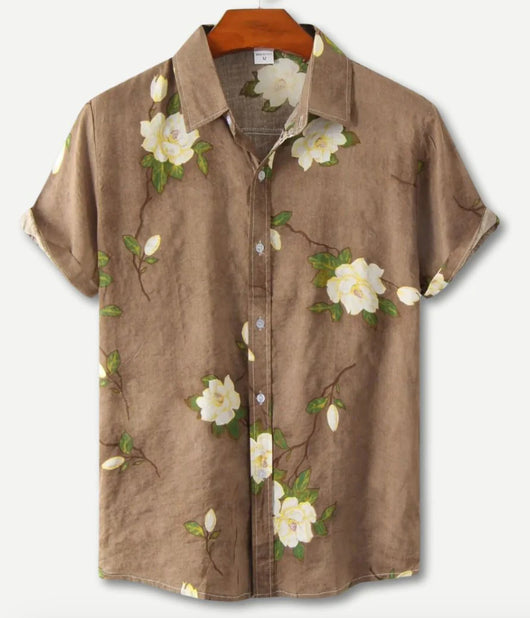 Camisa Hawaiana de Manga Corta con Solapa - Image 12