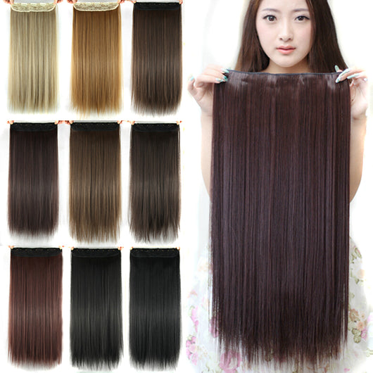 Peluca de un clip con cinco extensiones de cabello sintético - Image 2