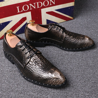 Zapatos de Vestir Ejecutivos con Patrón Punteado y Elevación de 6cm - Image 6