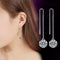 Aretes Largos de Flecos Ligeros