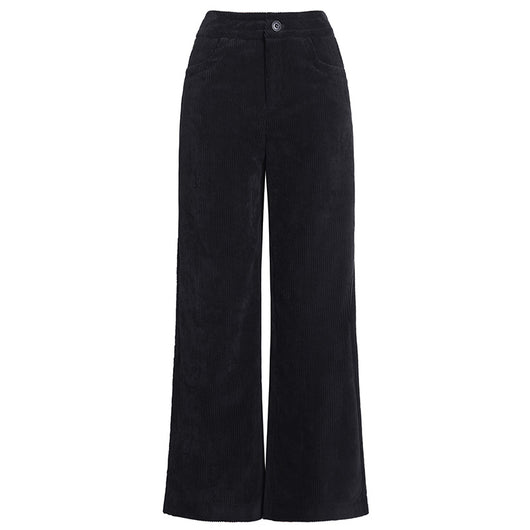 Pantalón Pana Ancho Cintura Alta Casual Holgado - Image 2