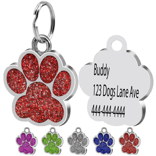 Placa de Identificación Personalizada para Mascotas con Grabado Luminoso