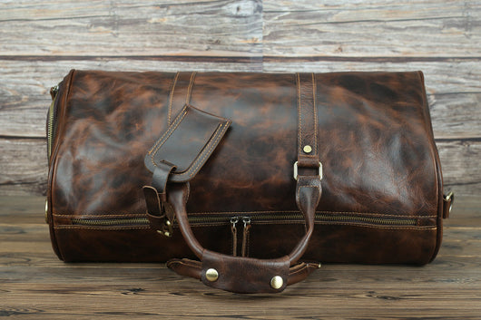 Bolso de Viaje en Cuero de Caballo para Hombre - Image 10