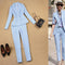 Traje Slim Azul Claro Británico + Set de 9 Pantalones
