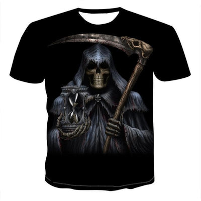 Camiseta Casual Calavera Streetwear Manga Corta para Hombre - Image 10