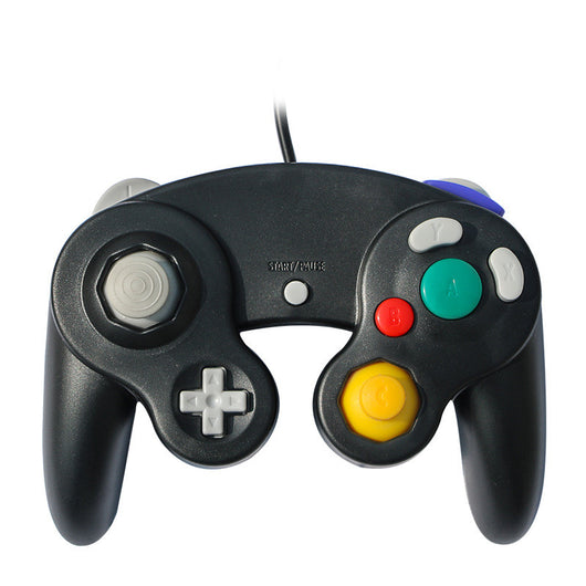 Orange wired gamepad with a USB connector, featuring a D-pad, joystick, and colored action buttons. - Image 3