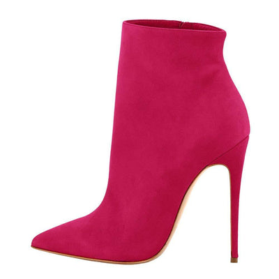 Botas Cortas Stiletto de Punta Afilada - Estilo Europeo y Americano - Image 8