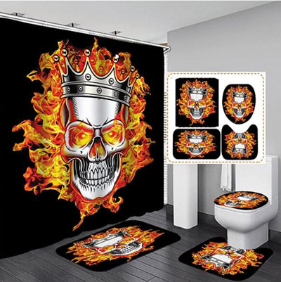 Cortina de Baño Halloween Impresa Gruesa e Impermeable - Image 13