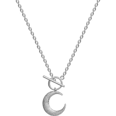 Collar Colgante Luna Plateada con Brillo - Accesorio de Personalidad - Image 6