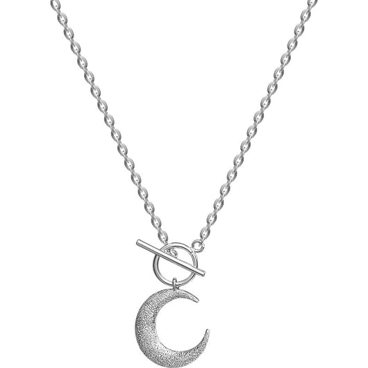 Collar Colgante Luna Plateada con Brillo - Accesorio de Personalidad - Image 6