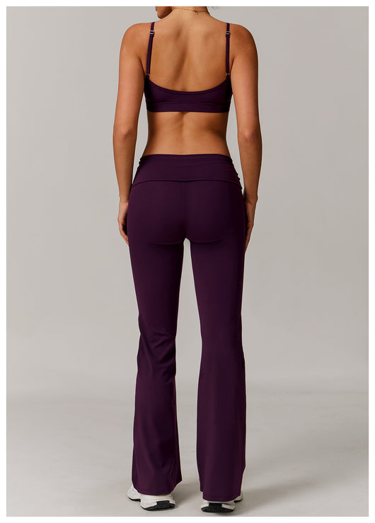 Pantalones Yoga Cintura Alta Plegables para Mujer - Image 34