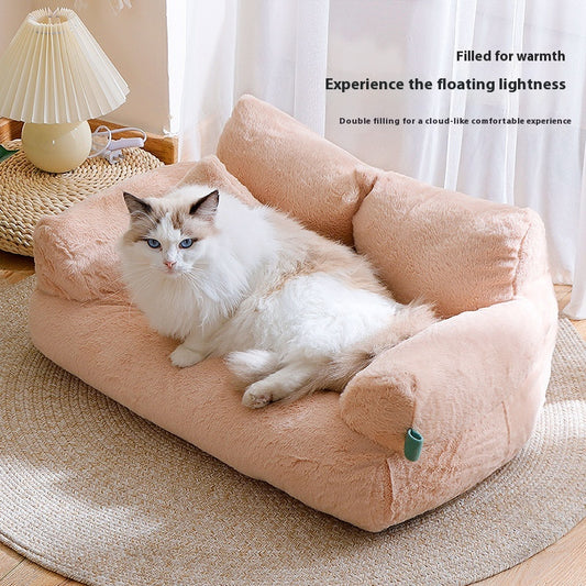 Cama Térmica Acogedora para Gatos - Sofá Plush Invierno