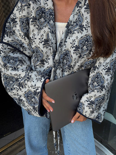 Chaqueta Estampada con Cordones para Mujer - Image 8
