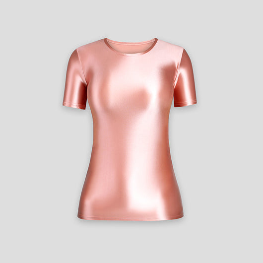 Playera Ajustada de Manga Corta en Spandex para Mujer - Image 34