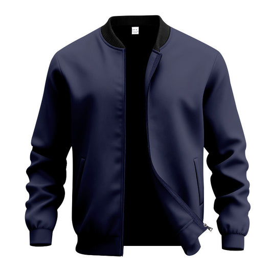 Chamarra Minimalista Americana Retro con Cierre y Cuello de Pie - Image 16