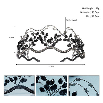 Diadema Nupcial con Cristales Facetados - Tocado de Novia Artesanal - Image 3