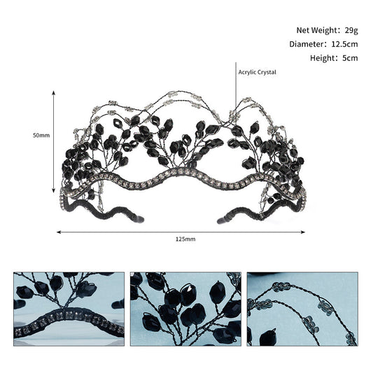 Diadema Nupcial con Cristales Facetados - Tocado de Novia Artesanal - Image 3