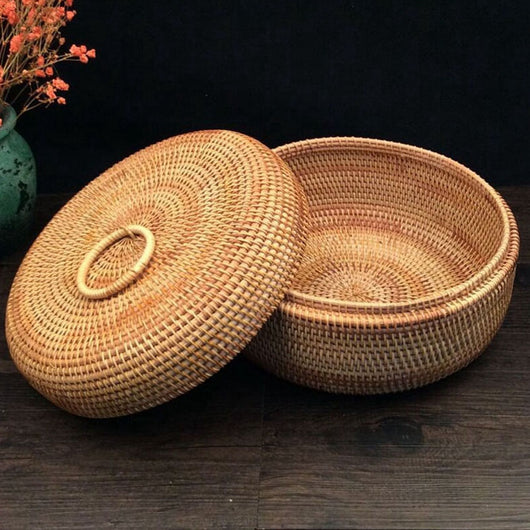 Cesta Tejida de Ratán Otoñal para Almacenamiento de Frutas Secas, Dulces y Snacks - Image 3